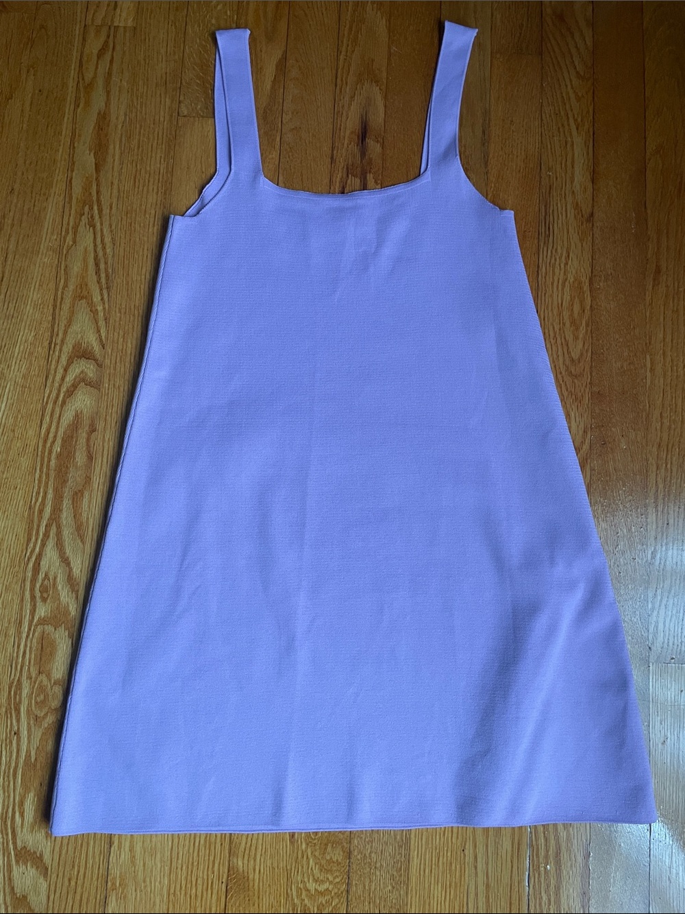 Zara Pastel Lilac Square-Neck Mini Dress